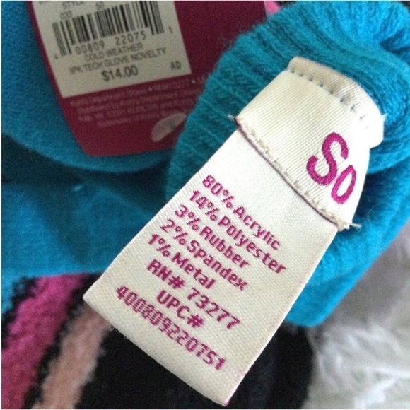 SO Woman’s Juniors 3 pair glove 2 pair sock set OSFM gloves 9-11 sock - Picture 6 of 12